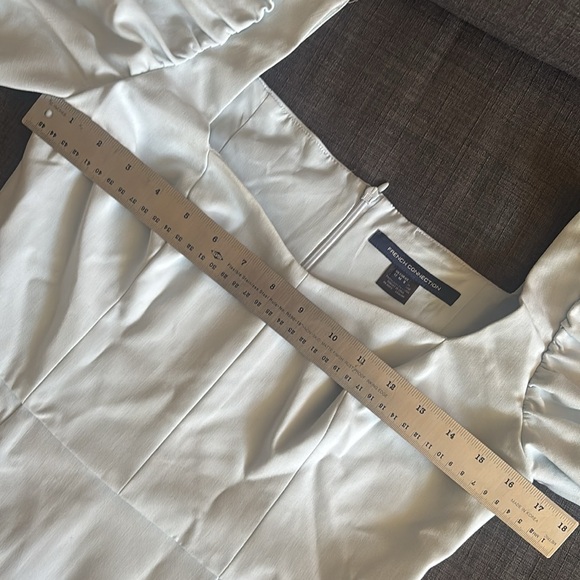 NWOT French Connection Blue Berina Whisper Puff Sleeve Dress 8 - Picture 10 of 11